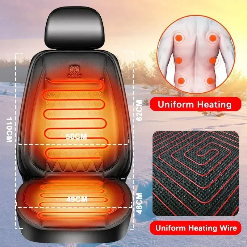 12V/24V Electric Heated Seat Covers (13W-25W)