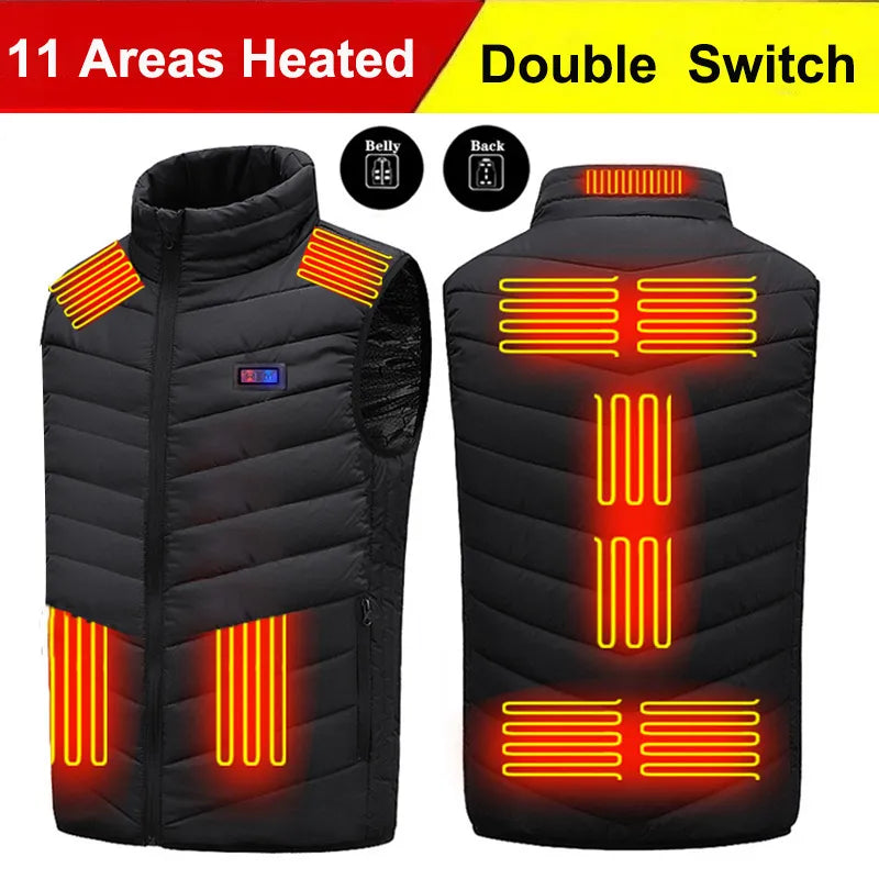 Electric Heated Vest & Heated Jacket (Heats 21 Areas On Your Body)