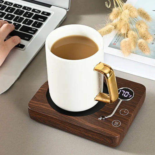 Smart Coffee Mug Warmer Electric Heating Coaster With 3 Temperature Setting
